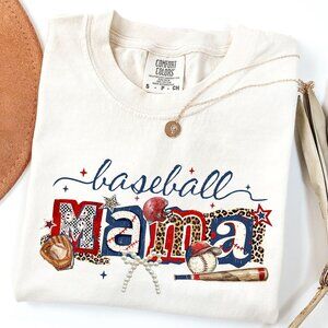 Baseball Mama Comfort Colors® Game Day T-Shirt, Baseball Season Apparel